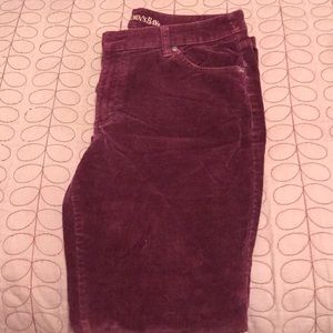 Ladies Burgundy Corduroy Pants